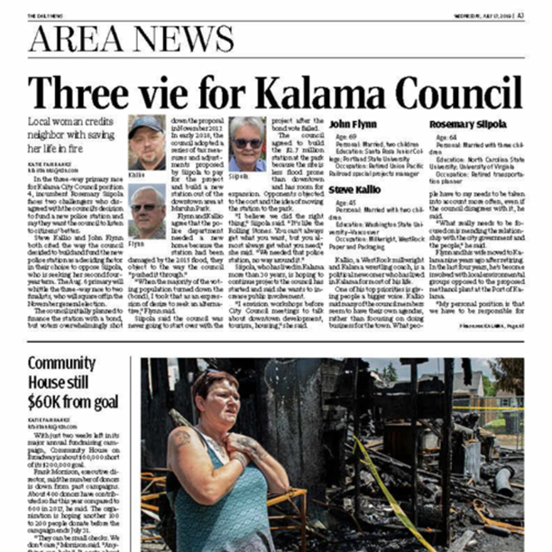 Newspaper cover for The Daily News