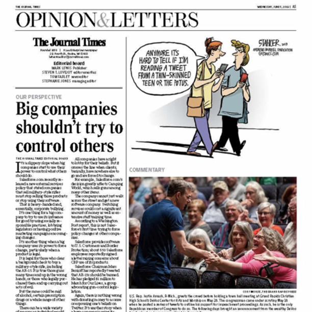 Racine Journal Times opinion page.